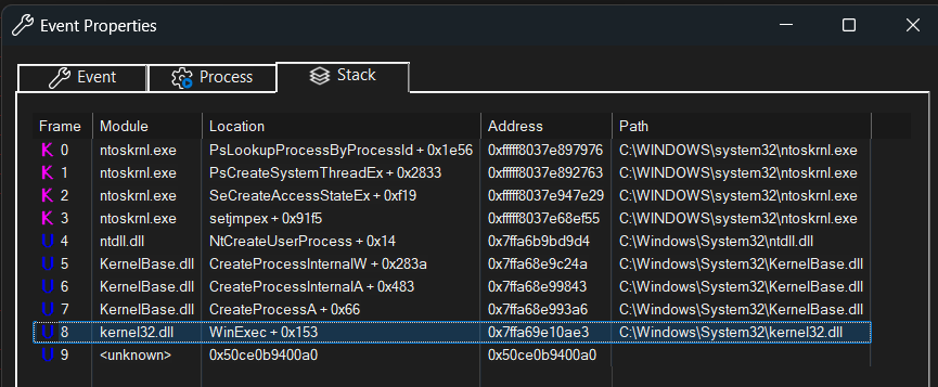Stack screenshot